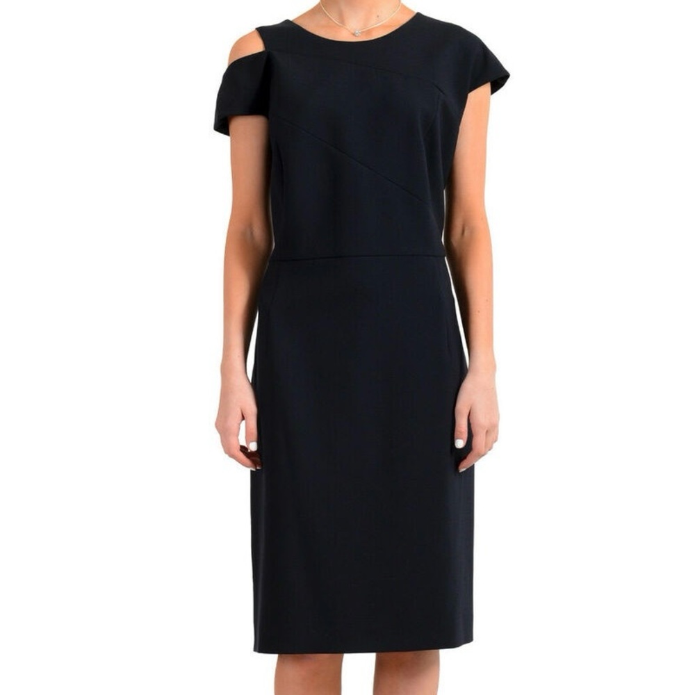 Hugo Boss Women's "Danouk" Black Sleeveless Pencil Dress